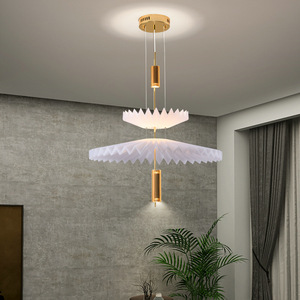 Designer Minimalist Art Creative Pleated Chandelier for <b>Dining</b> & Children's Room Stylish Nordic <b>Lighting</b> Fixture - Product Image 1