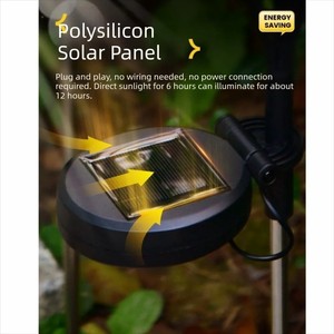 Lámpara Solar para Jardín, Simulación de Flor de Bulrush, Lámpara de Fibra Óptica, Impermeable, para Exteriores, Iluminación de Caminos - Product Image 6