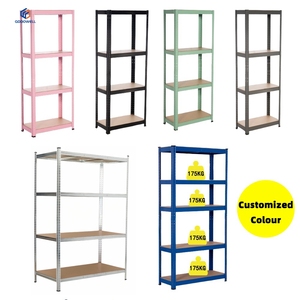 Estantería de acero sin pernos QDDOWELL, estantes de almacenamiento de almacén de Metal Industrial, herramienta para supermercado, estantes apilables de hierro para uso doméstico - Product Image 5