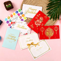 Tarjetas de Felicitación Personalizadas al por Mayor con Lámina Dorada de Lujo para el Día de la Madre, Graduación, Cumpleaños, Aniversario, con Sobres