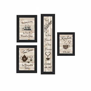 La collezione di cucina II vignetta 3 pezzi da Millwork ingegneria cornice nera decalcomanie da parete - Product Image 2