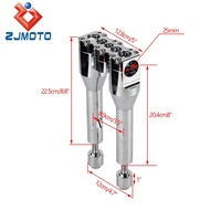 Riser Setang Motor Model 25.4mm 1 inci, Tinggi 8 inci + 1 inci untuk Harley Dyna Street Bob Softail Sportster