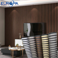 Panneau mural 3D en mousse PVC imperméable et ignifuge, série cuir flanelle décorative moderne, à coller soi-même