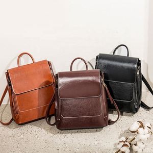 New Hip Hop Style Women Shoulder Bags <b>Ladies</b> Fashion Leather <b>Backpack</b> for Hiking - Product Image 4