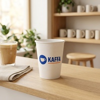 Gobelet en papier à paroi simple jetable, plusieurs tailles disponibles, impression de logo personnalisée, faible MOQ pour café chaud, thé, boissons