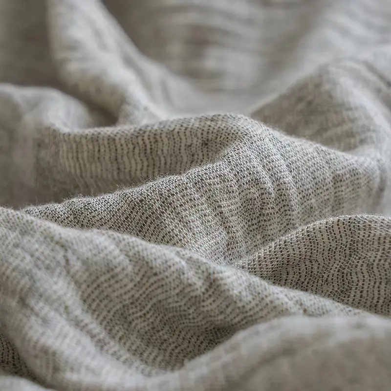 बैमाई उच्च गुणवत्ता शुद्ध लिनन रजाई सेट फ्लैक्स बिस्तर चादरें हल्के लक्जरी कूल सॉफ्ट फैमिली रजाई सेट थोक