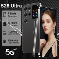 Nuevo Teléfono Móvil Inteligente S26 Ultra 5G Original Desbloqueado, Pantalla HD de 7.3 Pulgadas, 16GB de RAM + 1TB de Almacenamiento, Procesador Deca Core