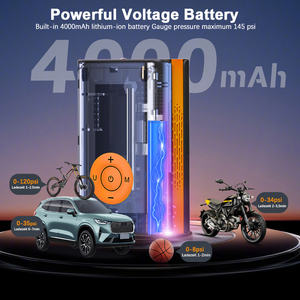 휴대용 전동 150psi 타이어 공기주입기 펌프 디지털 자동차 오토바이 자전거 에어 컴프레서 (타이어 및 튜브용) - Product Image 5