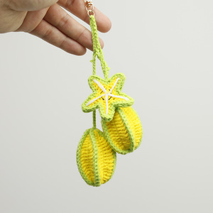 Porte-clés créatif au crochet, porte-clés fruits au crochet, accessoires pendentifs faits main, porte-clés étoile <span class=keywords><strong>de</strong></span> mer mignon - Product Image 4