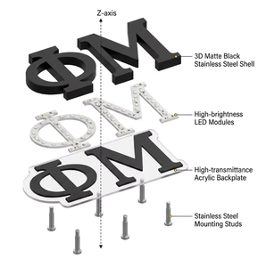 Outdoor-Geschäftsschild mit Hintergrundbeleuchtung, Beleuchtete Werbeschilder, Logo-Licht, 3D-LED-Buchstaben, Maßgefertigtes Elektronisches Schild - Product Image 3