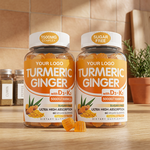 OEM ODM Organic Turmeric Ginger Curcumin Complex <b>Gummy</b> <b>Candy</b> Joint Support Antioxidant Immune Support Energy Herbal Supplements - Product Image 3
