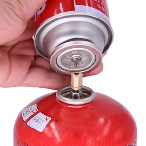 Adaptador de recarga de Gas de Metal portátil para acampar al aire libre, senderismo, accesorio a prueba de viento para estufa, cilindro de Gas, tanque de Gas, butano - Product Image 2