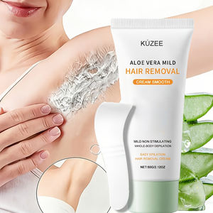 Crema Depilatoria Suave para la Piel con Aloe Vera, Eliminación Instantánea del Vello, Sin Residuos, Hidratante, con Espátula - Product Image 1