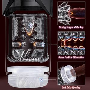 Juguetes sexuales impermeables con sincronización IA, 7 modos de succión y 7 modos de empuje giratorios y de lamido, productos sensuales para el baño con base de succión - Product Image 5