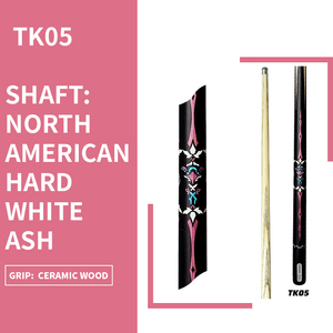 ASRB CUETK05 Stecca da Snooker Monopezzo in Legno Duro Bianco Nordamericano con Punta in Ceramica e Pelle Originale di Fabbrica, Punta in Rame Bianco, <span class=keywords><strong>Ronnie</strong></span> O'Sullivan - Product Image 3