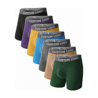 Caleçons Boxers Homme Personnalisés Taille Mi-Haute Jambes Longues Rafraîchissants Respirants Doux en Fibre de Bambou OEM ODM Marque Privée Vente en Gros à Bas Prix