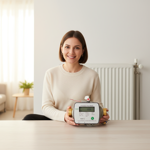 MAINONE Precise and Reliable <strong>Ultrasonic</strong> Heat Meter RS485 Brass DC24V Thread BTU Wireless Heat Meter With Valve OEM CE/MID - Product Image 1