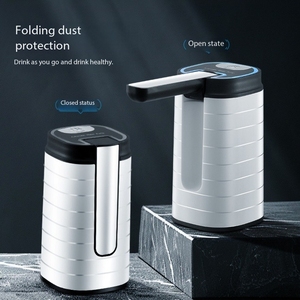 New Foldable <b>Drinking</b> Water Pump 1-3 Button Start USB Type C Charging Portable White Black Water <b>Dispenser</b> - Product Image 2