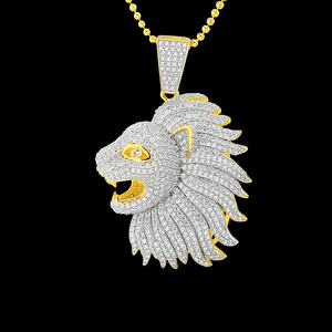 <span class=keywords><strong>Collana</strong></span> <span class=keywords><strong>con</strong></span> <span class=keywords><strong>Ciondolo</strong></span> <span class=keywords><strong>Leone</strong></span> in Ottone Placcato Argento 925 e Oro Bianco <span class=keywords><strong>con</strong></span> Zirconia Cubica, Gioielli da Uomo <span class=keywords><strong>con</strong></span> Charm Animale - Product Image 6