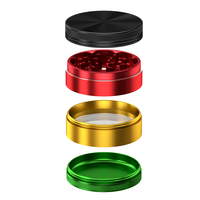 Vagrinders Offre Spéciale 63mm 4 634 Pièces Alliage Herbes Tabac Broyeur Épices Broyeurs Fumeurs Accessoires Or Fumée Cutter