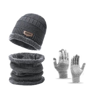 Conjunto de Gorro, Bufanda, Guantes y Collar de Punto Cálido de Cachemira <span class=keywords><strong>para</strong></span> <span class=keywords><strong>Hombre</strong></span>, a Prueba de Viento, <span class=keywords><strong>para</strong></span> Actividades al Aire Libre en Invierno y Ciclismo - Product Image 6