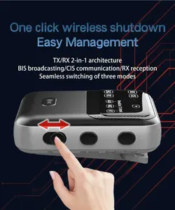 BT 5.4 ricevitore Audio LE adattatore Audio Broadcast da 1tx a 100 + dispositivi RX Wireless LE adattatore Audio AAC/-AD/LC3 USB/AUX/MIC - Product Image 3