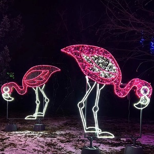 2D 3D <span class=keywords><strong>Flamigo</strong></span> Motif LED Decoraciones navideñas PVC Luces navideñas al aire libre para bodas y decoraciones ligeras con motivos de Halloween - Product Image 1