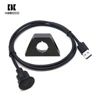 Kabel USB Type C 3.0 Female ke USB 3.0 A Male 1M Mount Panel