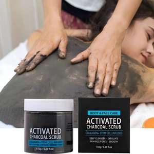 Gommage au charbon de bois 150g OEM Étiquette privée Sel de mer Aloe Détox Pore Vegan Spa Radiant - Product Image 6