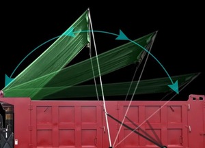 Nouveau système de bâche électrique écologique enroulable <span class=keywords><strong>pour</strong></span> camions bennes Actros - Kit complet avec bras oscillant - Product Image 4