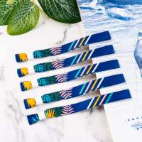 Serrure en plastique de baril de bracelet de tissu tissé d'événement promotionnel avec le logo fait sur commande pour l'image de marque et la conscience