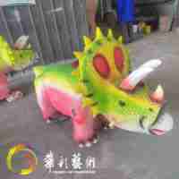 Trottinette dinosaure animatronique à monnayeur pour parc d'attractions, petit dinosaure