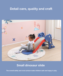 Đầy Đủ Chức Năng Hình Dạng Khủng Long Trẻ Em Sân Chơi Trượt Nhựa Trượt Trong Nhà - Product Image 3