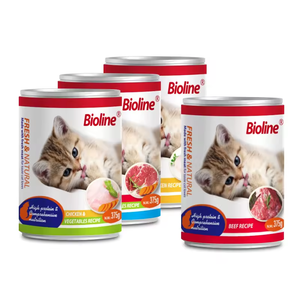 Toptan kedi konserve 375g mühürlü paketi besleyici tavuk sığır tatlar konserve zımba gıda Pet kedi ıslak aperatifler - Product Image 1