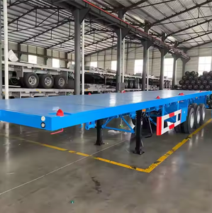 Nouvelle remorque de transport de conteneurs à plateau plat de 40 pieds, semi-remorque à 3 essieux de 40 pieds à vendre - Product Image 2