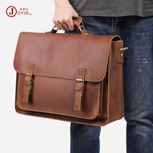 Joyir Genuine Leather <b>Briefcase</b> B515 Large Size Men's Business Bag Large Capacity Laptop Messenger Bag - Product Image 2