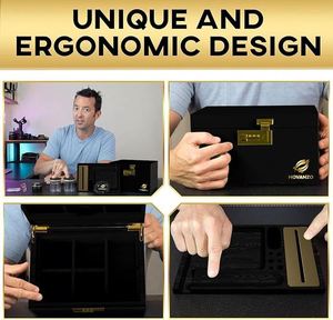 Premium Large Bamboo <b>Box</b> Wooden <b>Stash</b> <b>Box</b> with Rolling Tray Smoking Accessories - Product Image 4