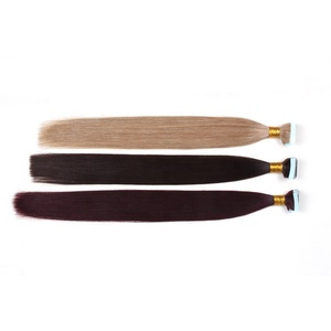 Venta al por mayor 9A Extensiones de trama de piel Remy rusa Cinta de doble estirado en cinta de calidad de cabello humano virgen Cabello para extensiones de cabello - Product Image 5