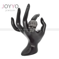 Biker bijoux Offre Spéciale soldat ancien argent plaqué crâne Biker Punk gothique hommes mat oxydé acier inoxydable moto anneau