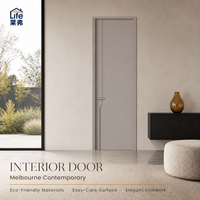 Porte intérieure en bois |   Porte de chambre moderne, finition mate, couleur uniforme, entretien facile pour projets résidentiels