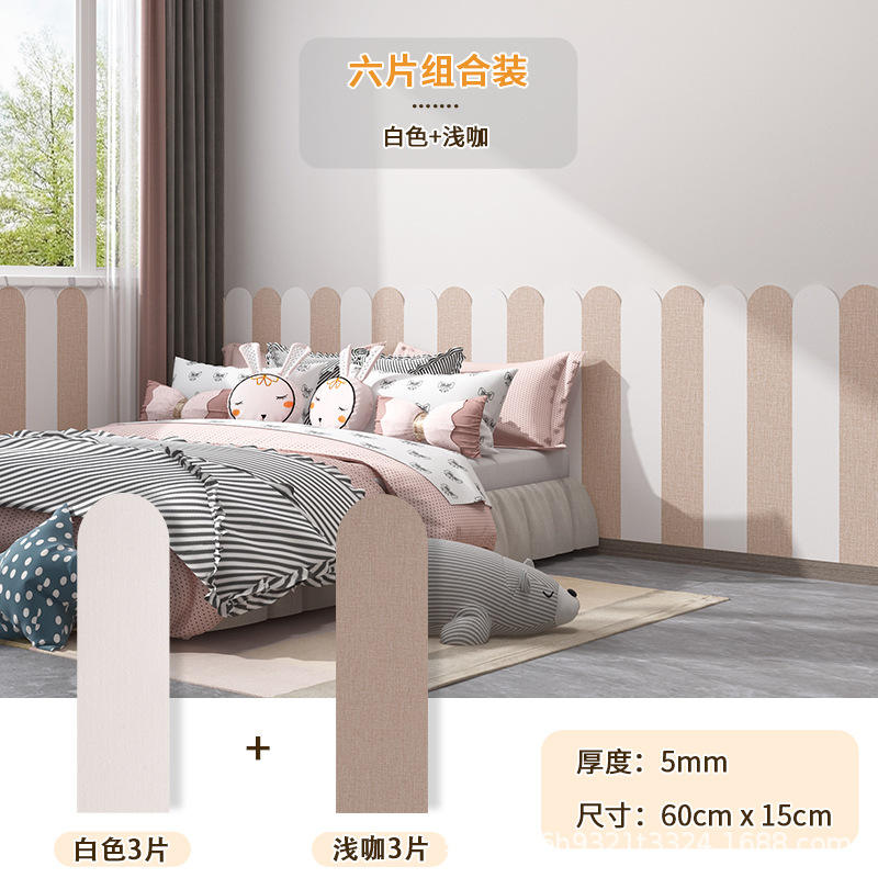 3 blancs + 3 marron clair