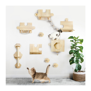 Hot Sales Wood Tree Cat Wall Mounted Frame Shelves Cat Hammock Wall Platform Furniture For Climbing