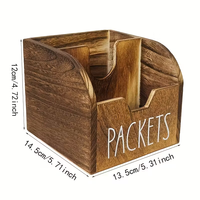 Boîte à épices en bois rustique avec séparateurs pour l'organisation du garde-manger