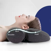 Oreiller ergonomique en mousse à mémoire de forme pour le cou, traction cervicale à arche inversée, soutien de la colonne vertébrale pour dormir au lit et soulager les douleurs cervicales