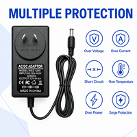 Adaptateur secteur AC/DC 12V 4A 48W homologué FCC, personnalisation professionnelle, chargeur mural pour moniteur, imprimante