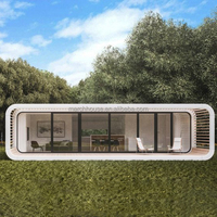 Cabane Apple moderne certifiée CE EN1090, préfabriquée et isolée, pour séjours dans des complexes hôteliers panoramiques, modèle AC01