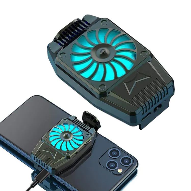 Refroidisseur de téléphone portable H15 Radiateur de téléphone portable à refroidissement rapide avec ventilateur pour les jeux