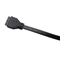 Cable de extensión USB 3,0, Conector de 90 grados, 20 pines, Panel de chasis montado para ordenador