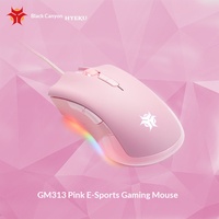 HEXGEARS GM313 PMW3325 5000 DPI 7 Tingkat 1000Hz Kailh Switch RGB 7 Tombol Ergonomis Ringan 150g Mouse Gaming PC USB Berkabel