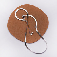Collier Serpent Argent 925 Vente en Gros d'Usine 4MM pour Hommes Femmes Couples, Bijoux en Argent Sterling Chaîne Lame